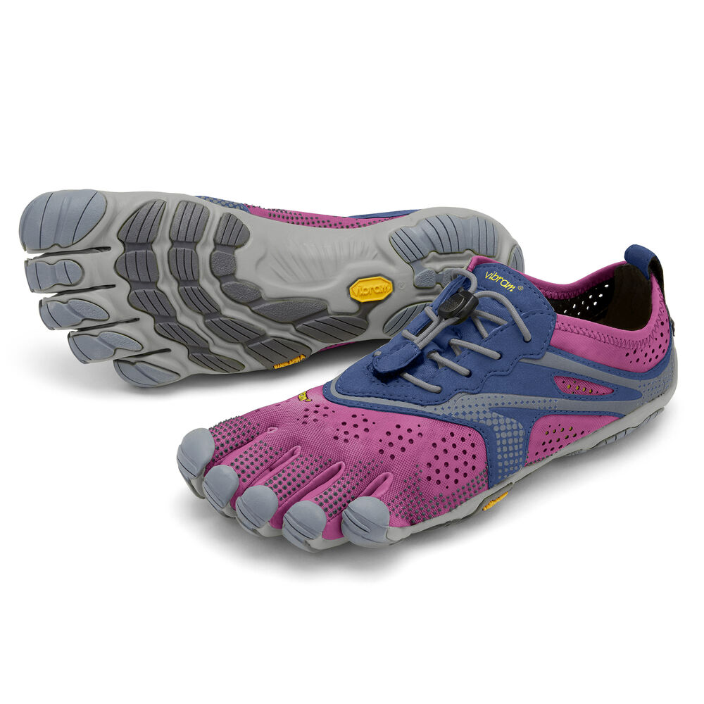 Vibram Fivefingers V-Run Laufschuhe Damen Fuchsie/Blau Sale 7082613-DL